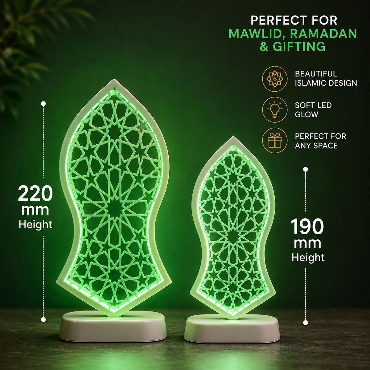 Personalised Umrah Mubarak LED Gift, Islamic Keepsake, Hajj Gift, Muslim Home Decor, Custom Family Gift