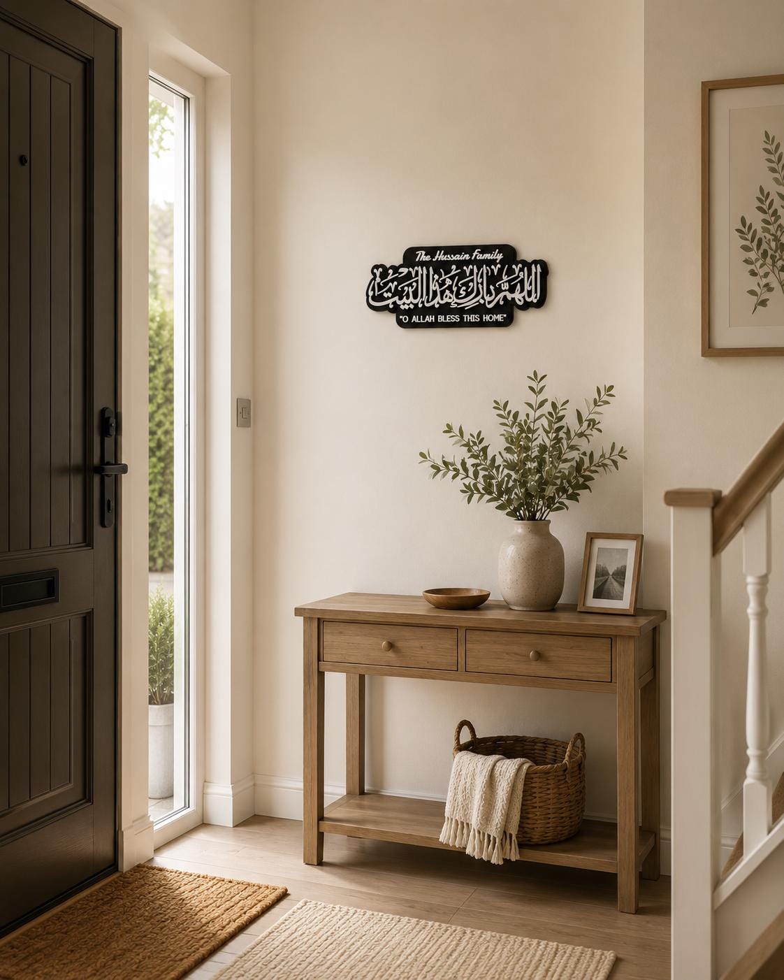 Personalised House Blessing Dua Plaque | Custom Islamic Wall Decor | Family Name Sign | New Home Gift | Muslim Housewarming Gift