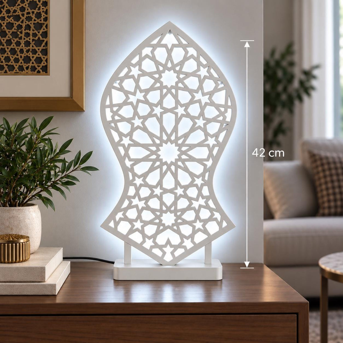 Islamic Wall Decor | Nalayn Mubarak Wall Art | Islamic Home Decor | Muslim Gift | Islamic Gift | Mawlid Decor | Desk Lamp Large