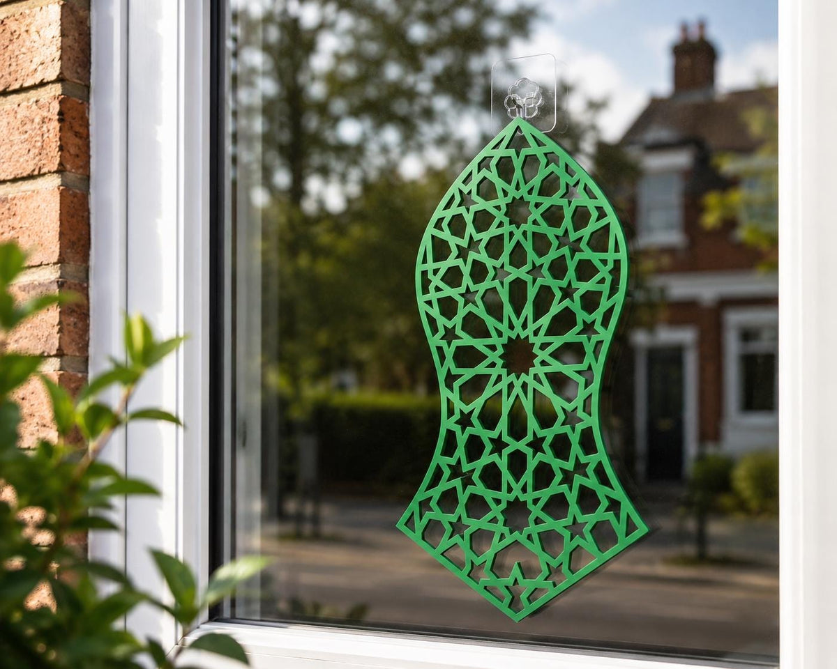 Blessed Nalayn Sharif Islamic Window Decoration | Mawlid Home Decor