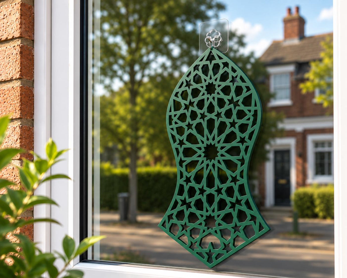 Blessed Nalayn Sharif Islamic Window Decoration | Mawlid Home Decor