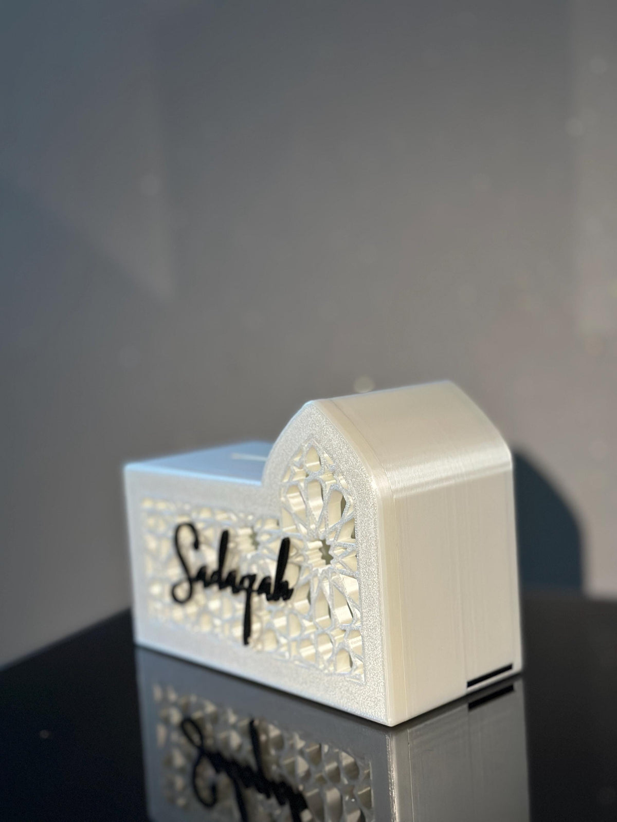 Elegant Personalised Sadaqah Box | Islamic Decor | Eid Gift | Money Box