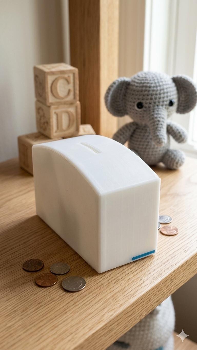 Personalised Name Money Box | Custom Children's Piggy Bank | Kids Savings Bank | Nursery Decor | Birthday & Baby Shower Gift