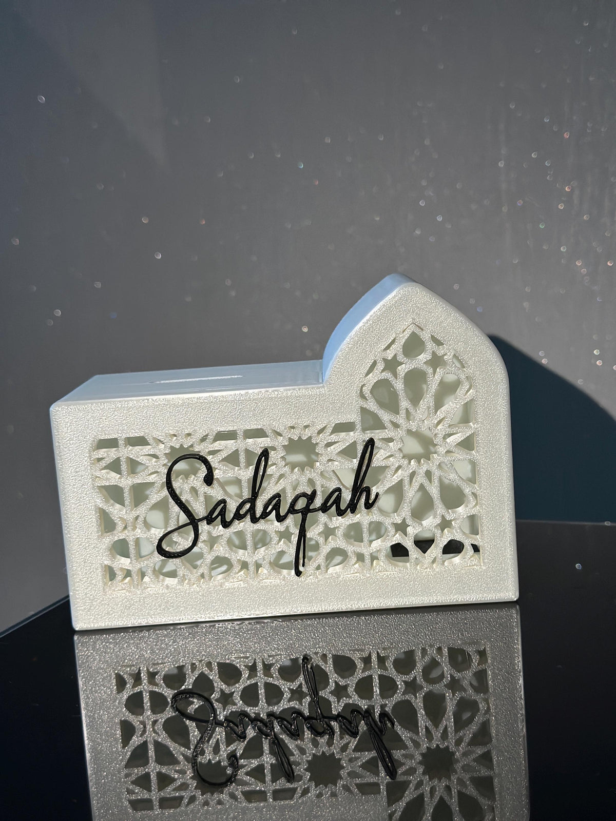Elegant Personalised Sadaqah Box | Islamic Decor | Eid Gift | Money Box