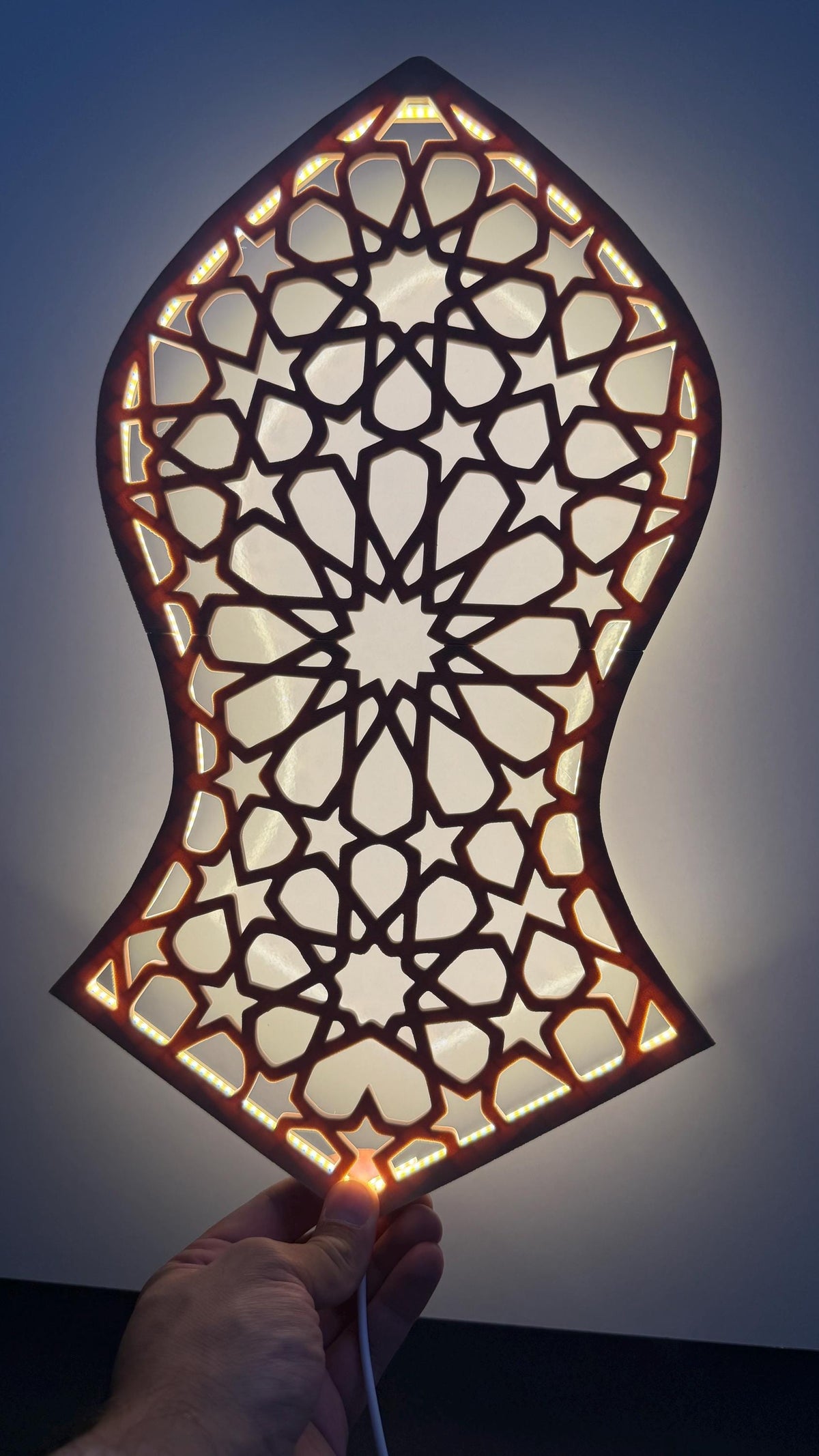 Blessed Nalayn LED Wall & Window – Geometric Islamic Decor, Mawlid Gift, Milad Decor