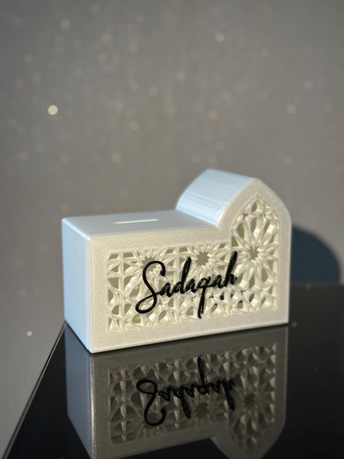 Elegant Personalised Sadaqah Box | Islamic Decor | Eid Gift | Money Box